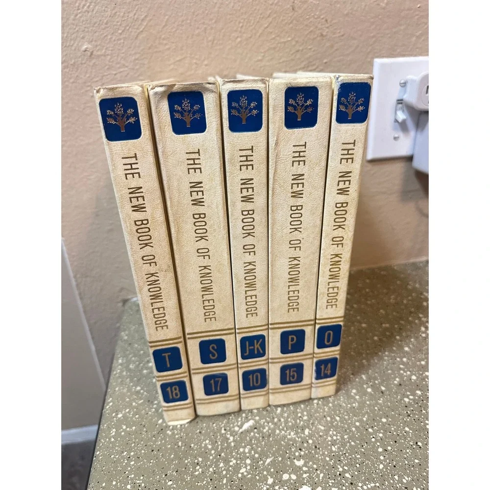 Vintage The New Book of Knowledge‎ Encyclopedia Lot of 5 | J–T Letters | 1960s